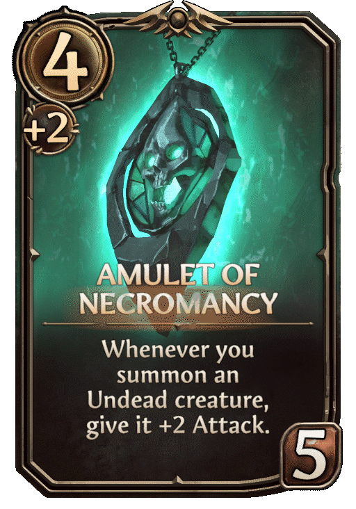 Amulet of Necromancy, Neutral Artifact card in Might & Magic Fates