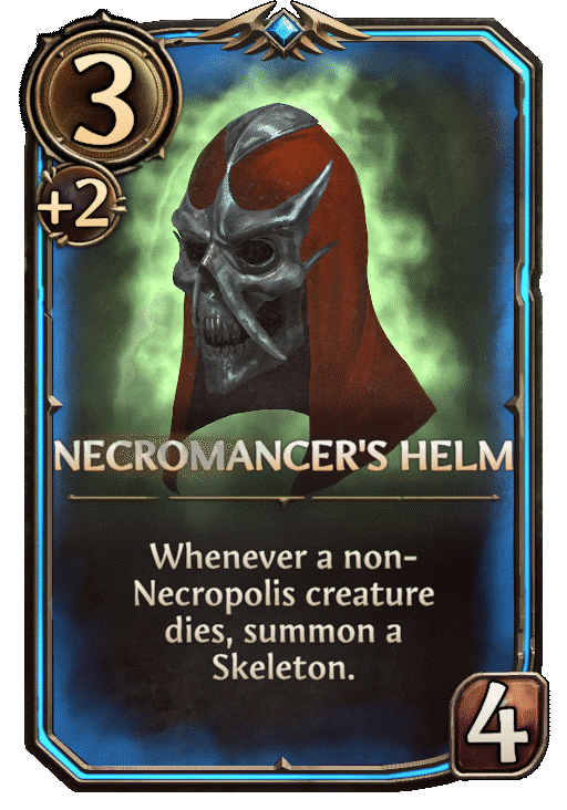 Necromancer Helm, Neutral Artifact card in Might & Magic Fates