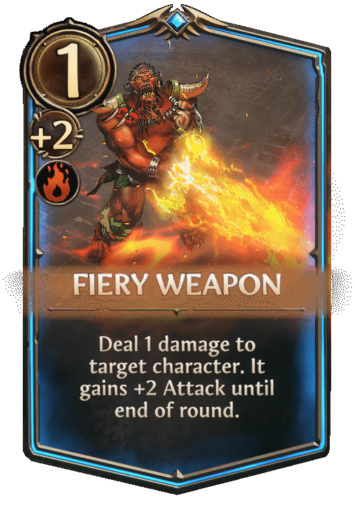 Fiery Weapon, Inferno Spell card in Might & Magic Fates