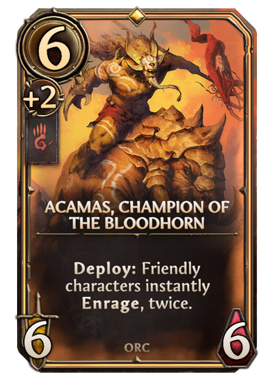 Acamas, Champion of the Bloodhorn, Stronghold Unit card in Might & Magic Fates