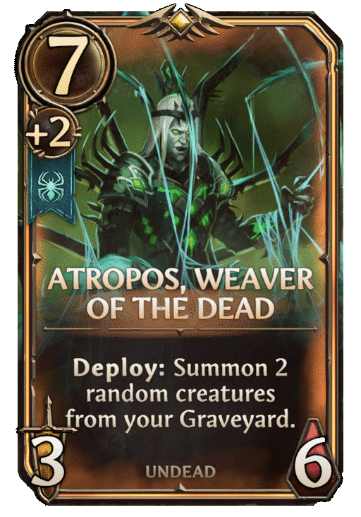 Atropos, Weaver of the Dead, Necropolis Unit card in Might & Magic Fates