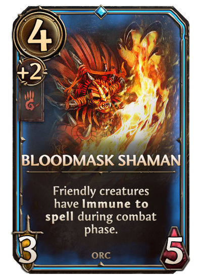 Bloodmask Shaman, Stronghold Unit card in Might & Magic Fates