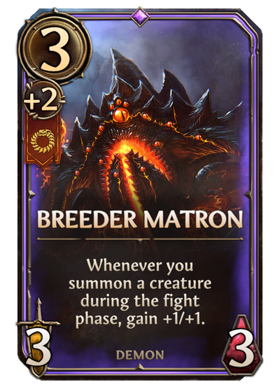 Breeder Matron, Inferno Unit card in Might & Magic Fates
