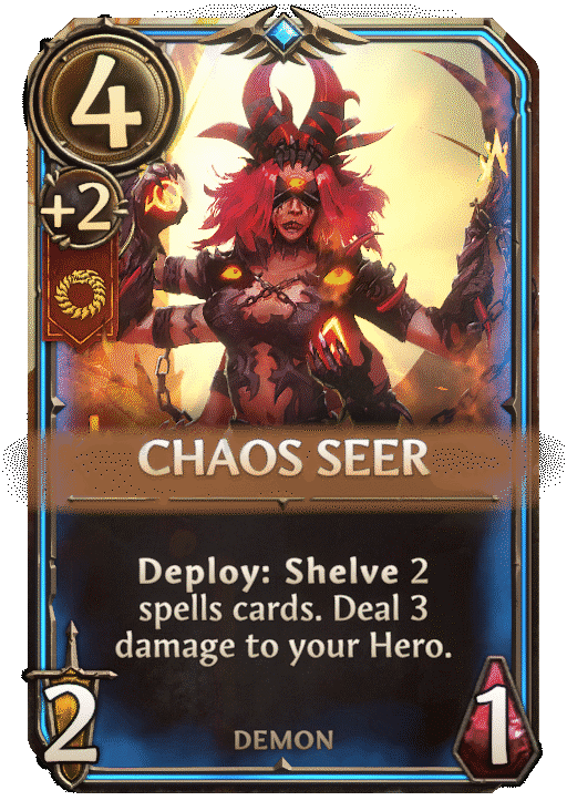 Chaos Seer, Inferno Unit card in Might & Magic Fates