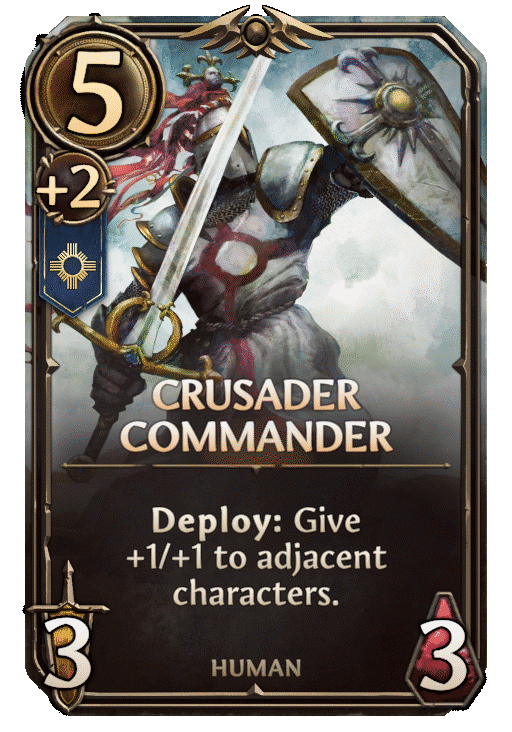 Crusader Commander, Haven Unit card in Might & Magic Fates
