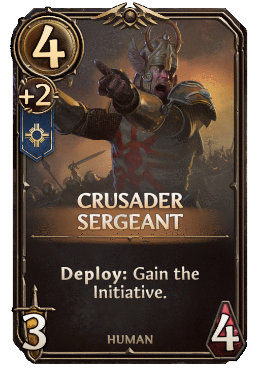 Crusader Sergeant, Haven Unit card in Might & Magic Fates