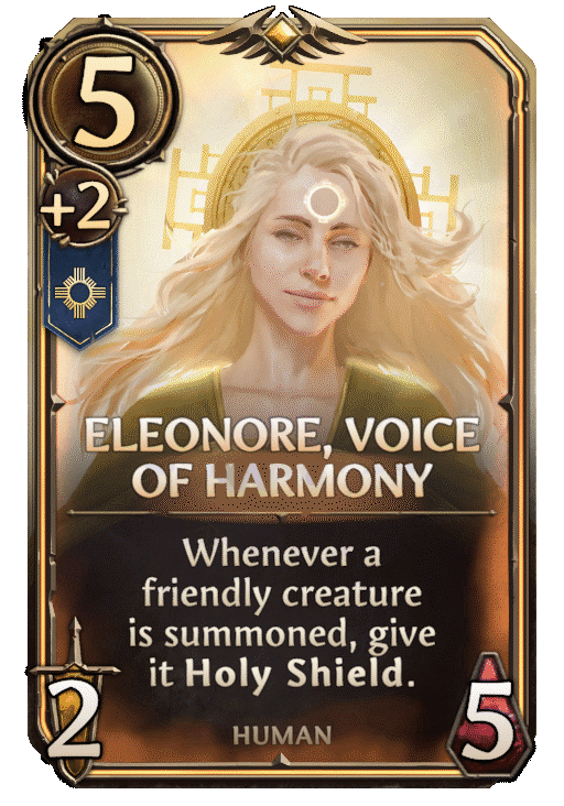 Eleonore, Voice of Harmony, Haven Unit card in Might & Magic Fates