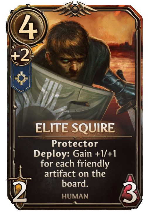 Elite Squire, Haven Unit card in Might & Magic Fates