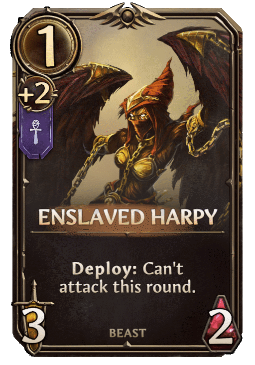 Enslaved Harpy, Academy Unit card in Might & Magic Fates