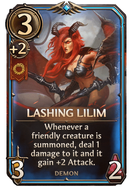 Lashing Lilim, Inferno Unit card in Might & Magic Fates