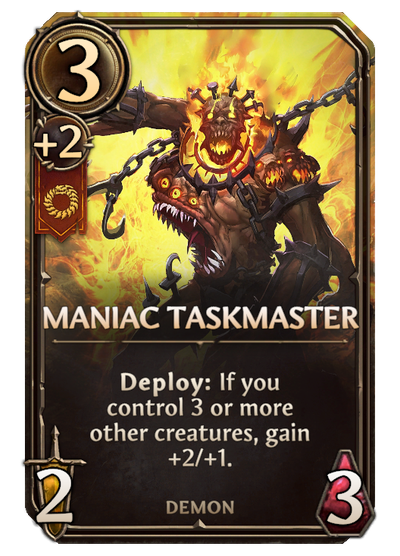 Maniac Taskmaster, Inferno Unit card in Might & Magic Fates
