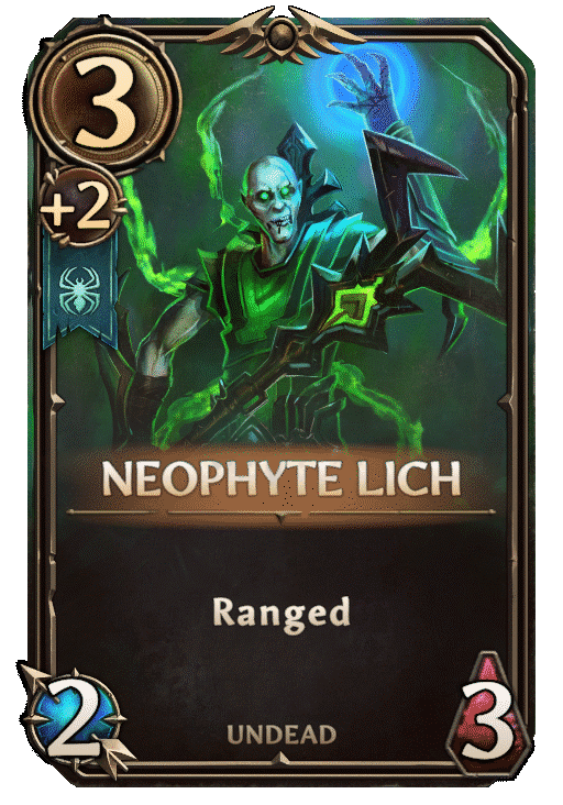 Neophyte Lich, Necropolis Unit card in Might & Magic Fates