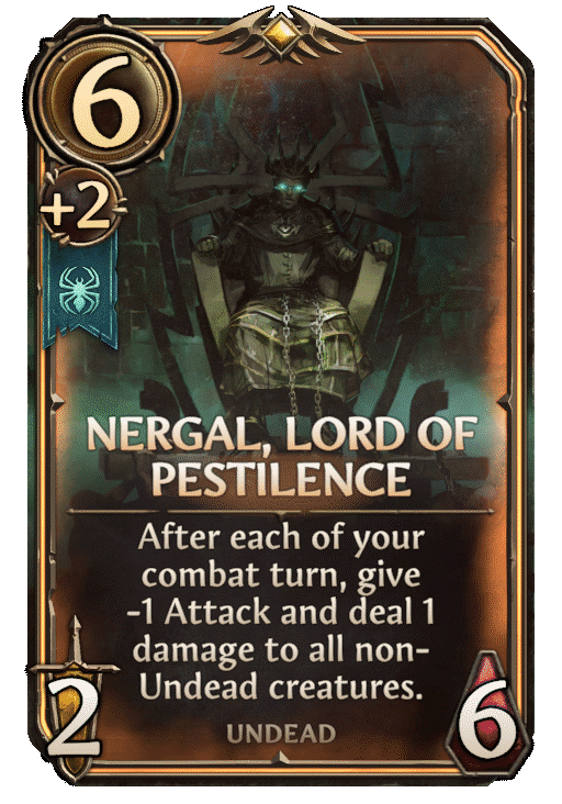 Nergal, Lord of Pestilence, Necropolis Unit card in Might & Magic Fates
