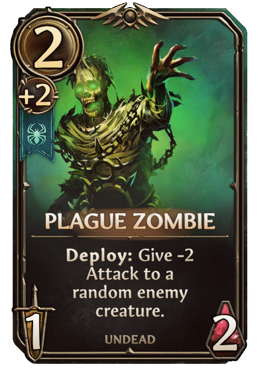 Plague Zombie, Necropolis Unit card in Might & Magic Fates