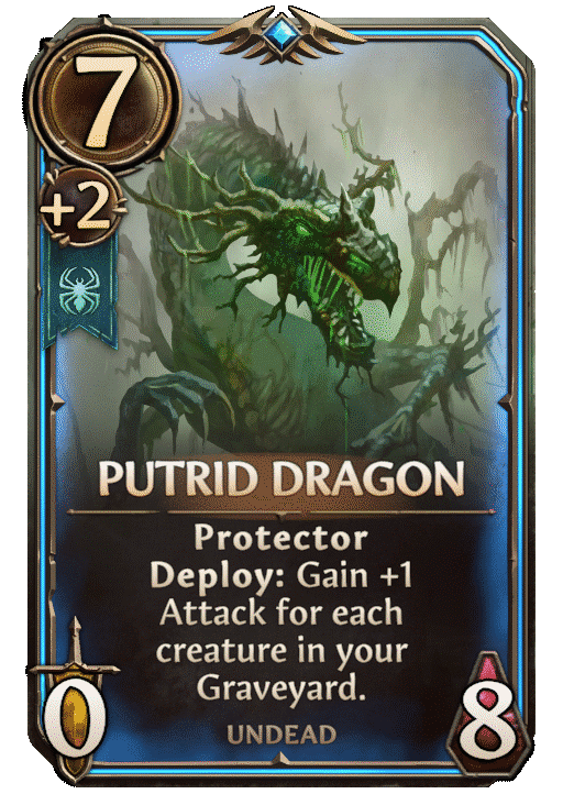 Putrid Dragon, Necropolis Unit card in Might & Magic Fates