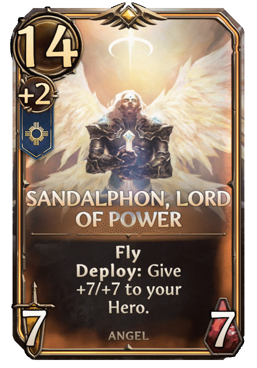 Sandalphon, Lord of Power, Haven Unit card in Might & Magic Fates