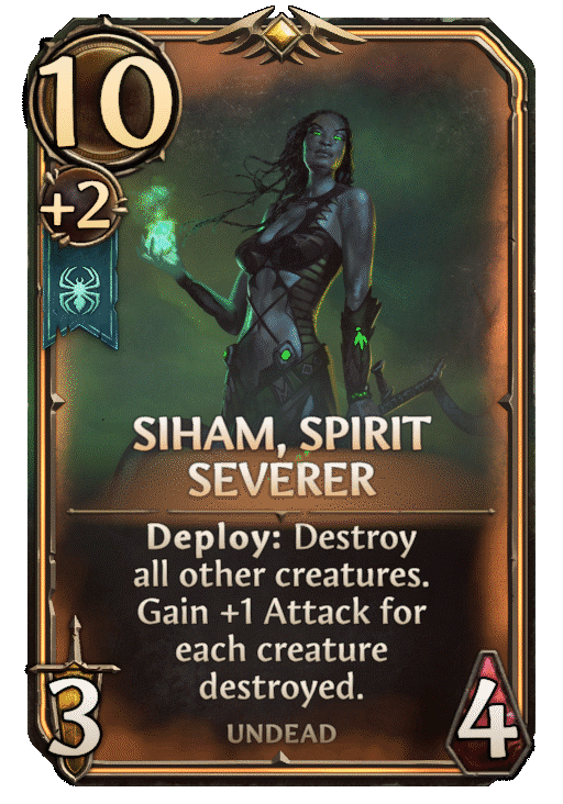 Siham, Spirit Severer, Necropolis Unit card in Might & Magic Fates