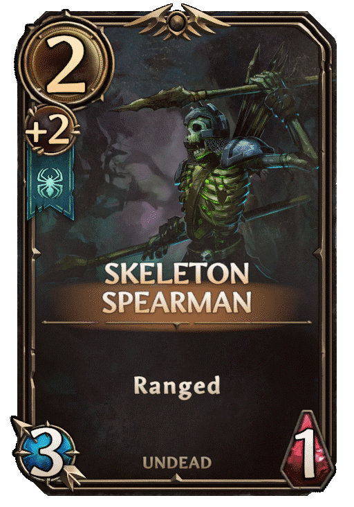 Skeleton Spearman, Necropolis Unit card in Might & Magic Fates