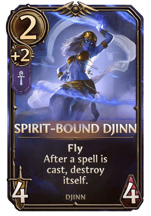 Spirit-Bound Djinn, Academy Unit card in Might & Magic Fates