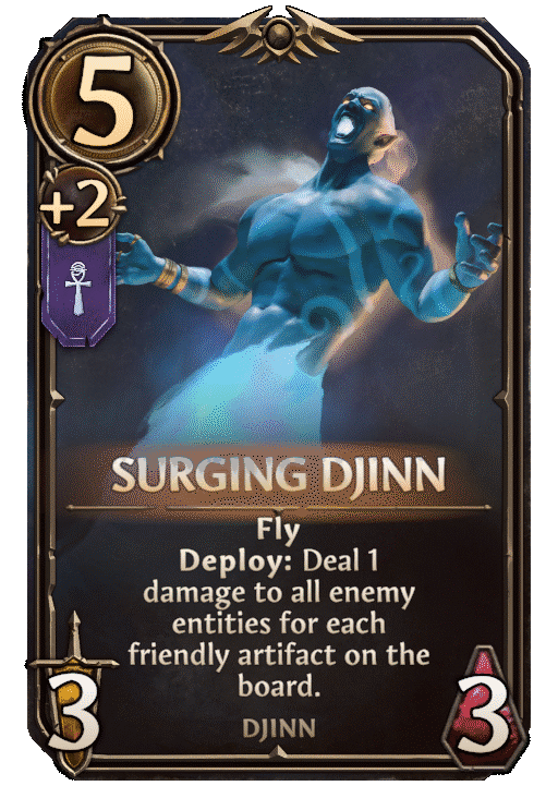 Surging Djinn, Academy Unit card in Might & Magic Fates