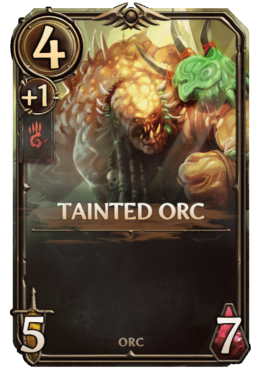 Tainted Orc, Stronghold Unit card in Might & Magic Fates