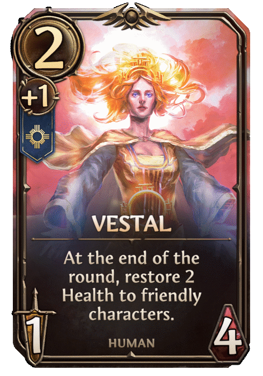 Vestal, Haven Unit card in Might & Magic Fates