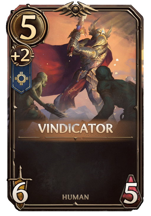 Vindicator, Haven Unit card in Might & Magic Fates