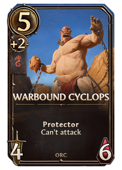 Warbound Cyclops, Stronghold Unit card in Might & Magic Fates